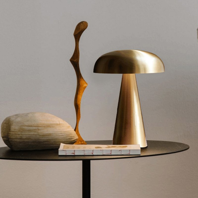 Side view of Retro Iron Rechargeable Table Lamp